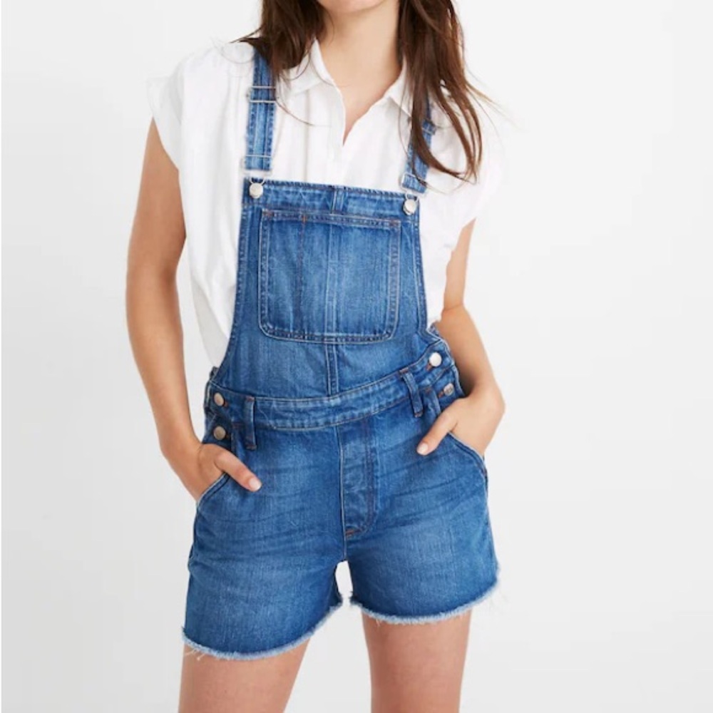 Madewell Denim Shortalls | Fair Trade Certified | Size Large